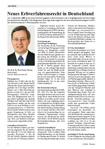 Neues Erbverfahrensrecht in Deutschland